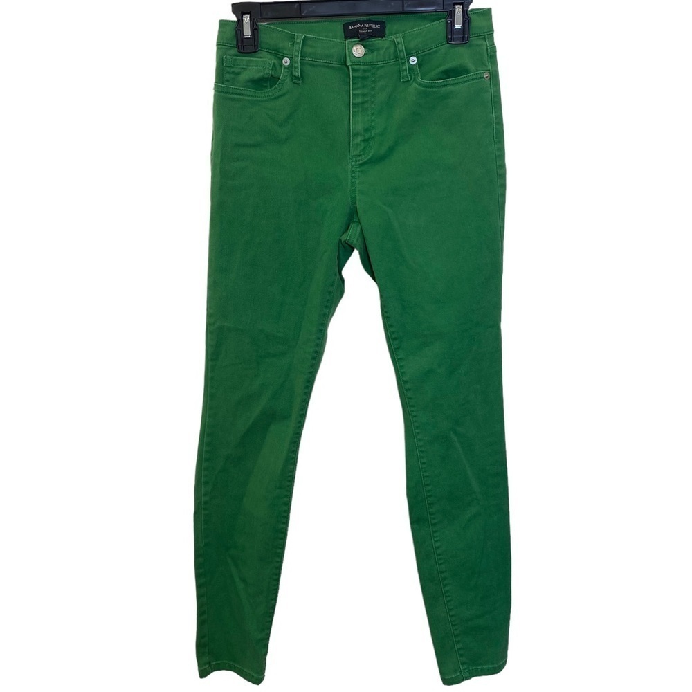 Banana Republic Green Jeans Size 2 Skinny Fit